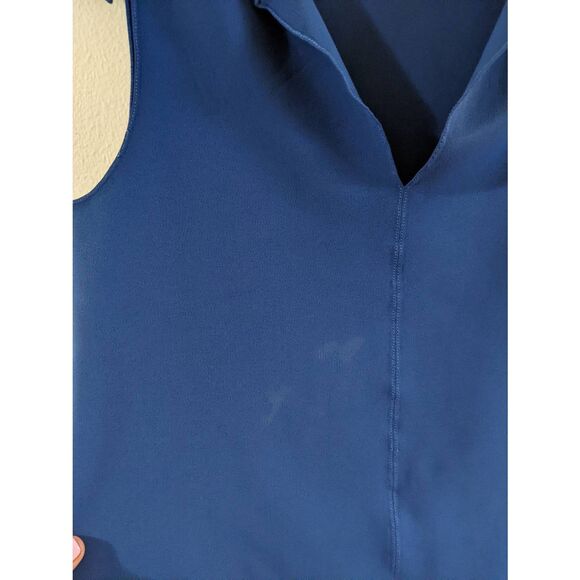 Chloé V-Neck Tie Strap Blouse Women’s Size Small Blue Designer Sleeveless Top - Picture 8 of 13